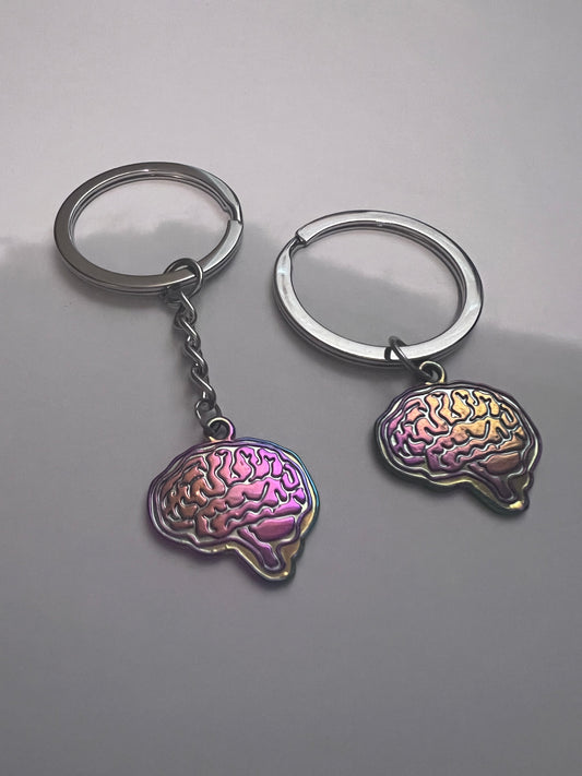 Brain Stainless Steel Keychains