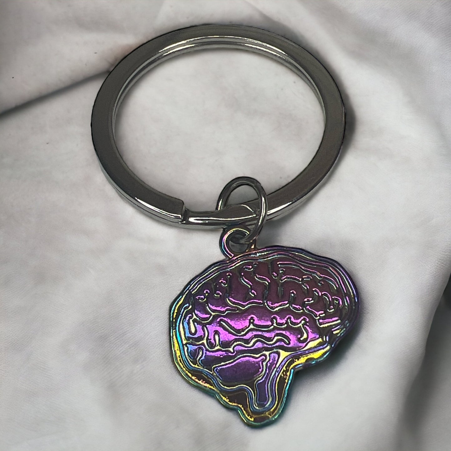 Brain Stainless Steel Keychains