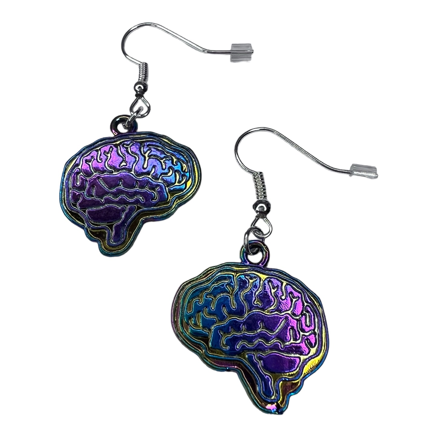 Brain Stainless Steel Dangle Earrings