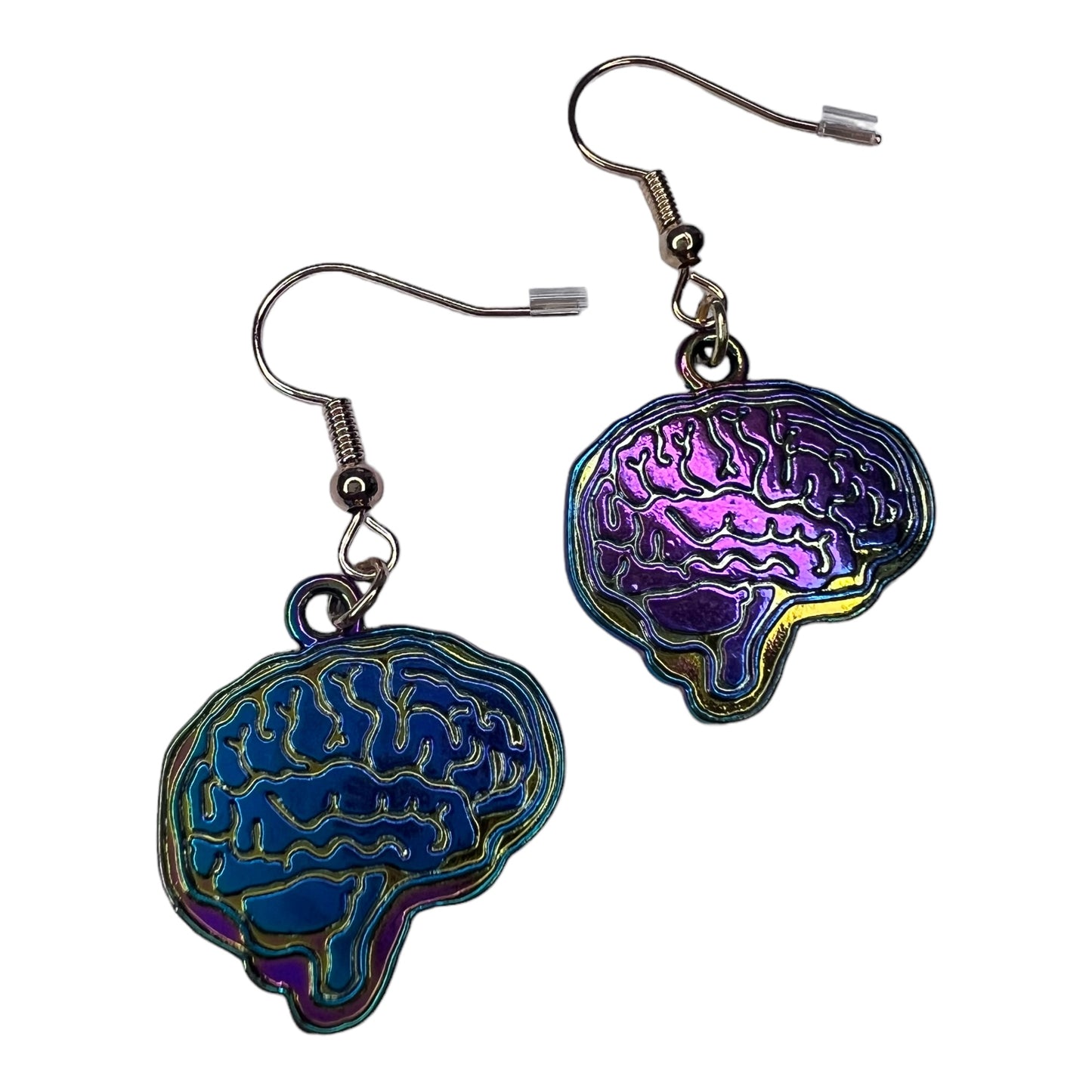 Brain Stainless Steel Dangle Earrings