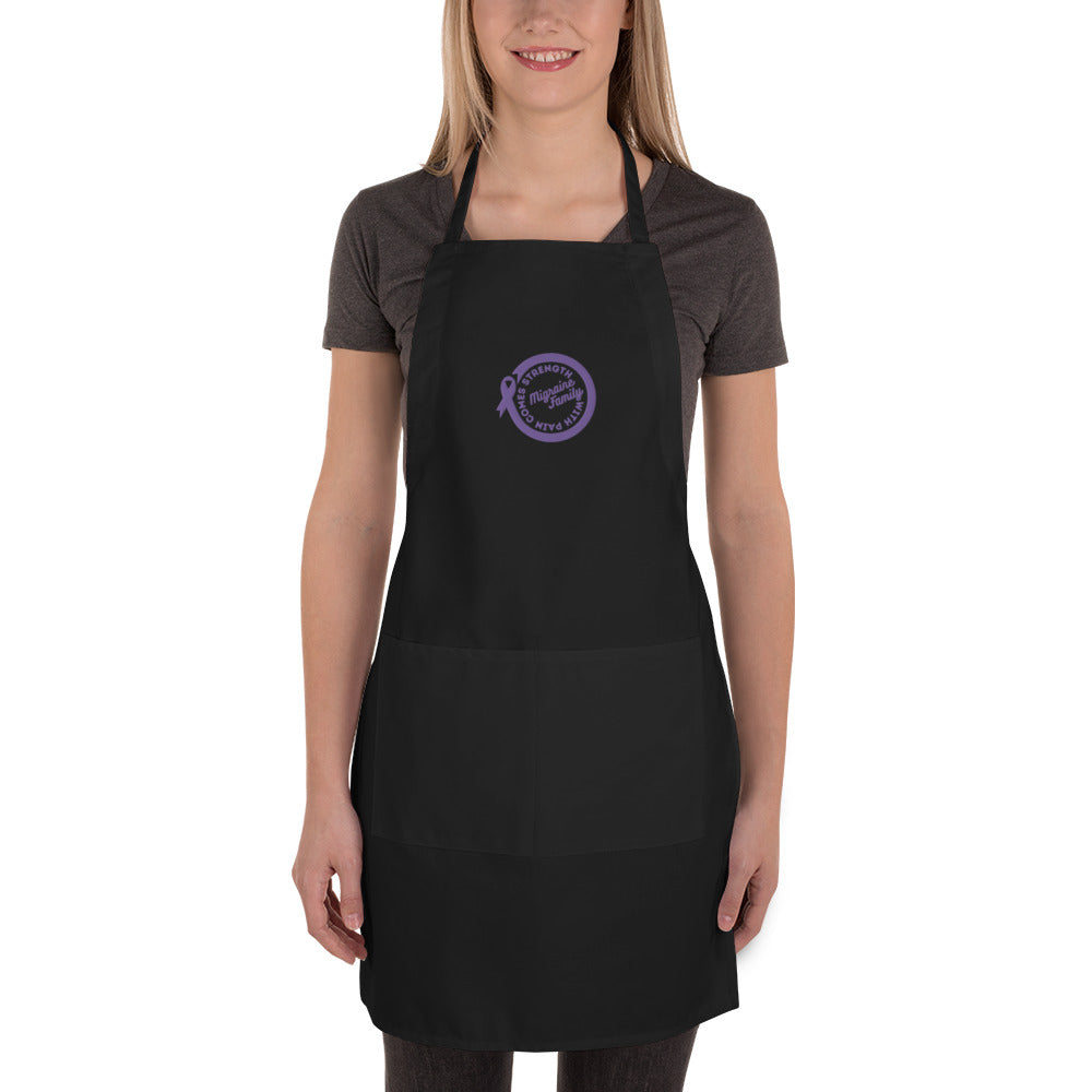 Migraine Family Embroidered Apron