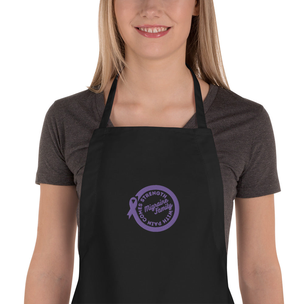 Migraine Family Embroidered Apron