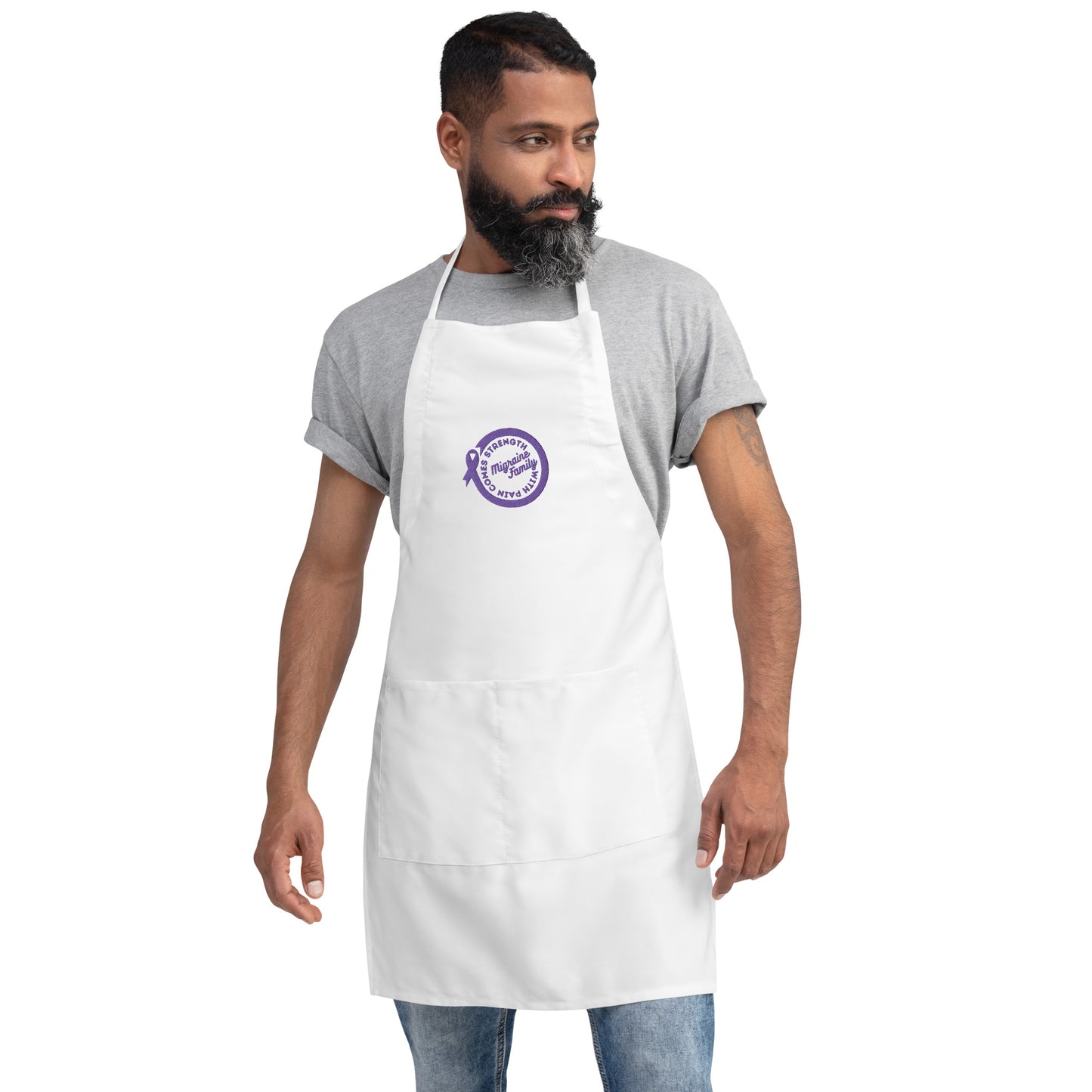 Migraine Family Embroidered Apron