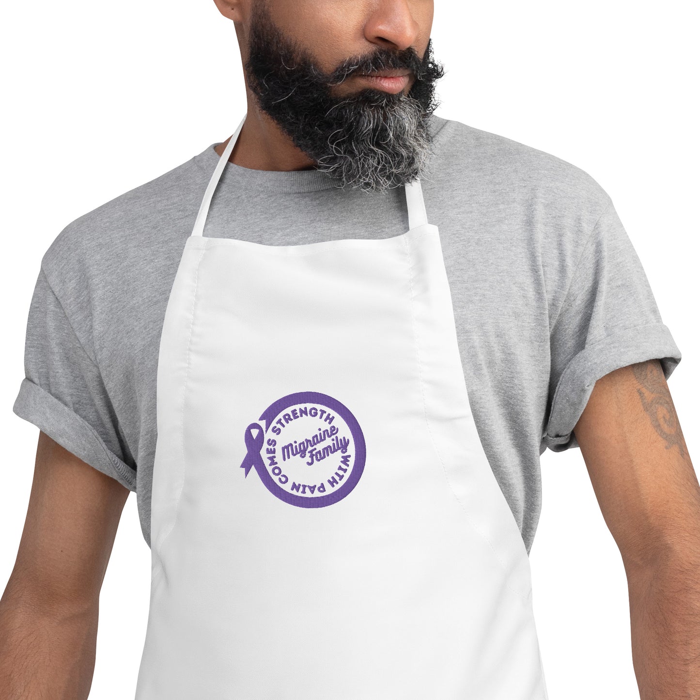 Migraine Family Embroidered Apron