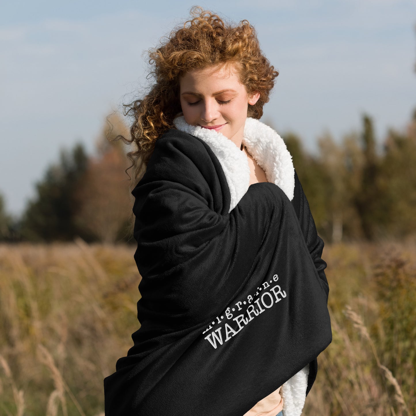 Migraine Warrior Premium Sherpa Blanket