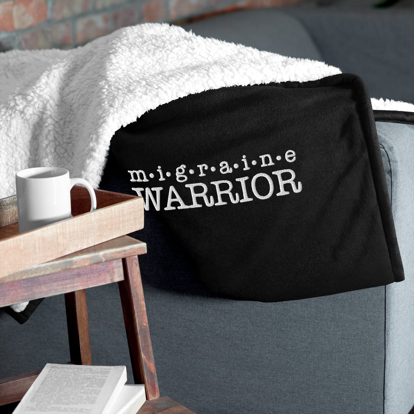 Migraine Warrior Premium Sherpa Blanket