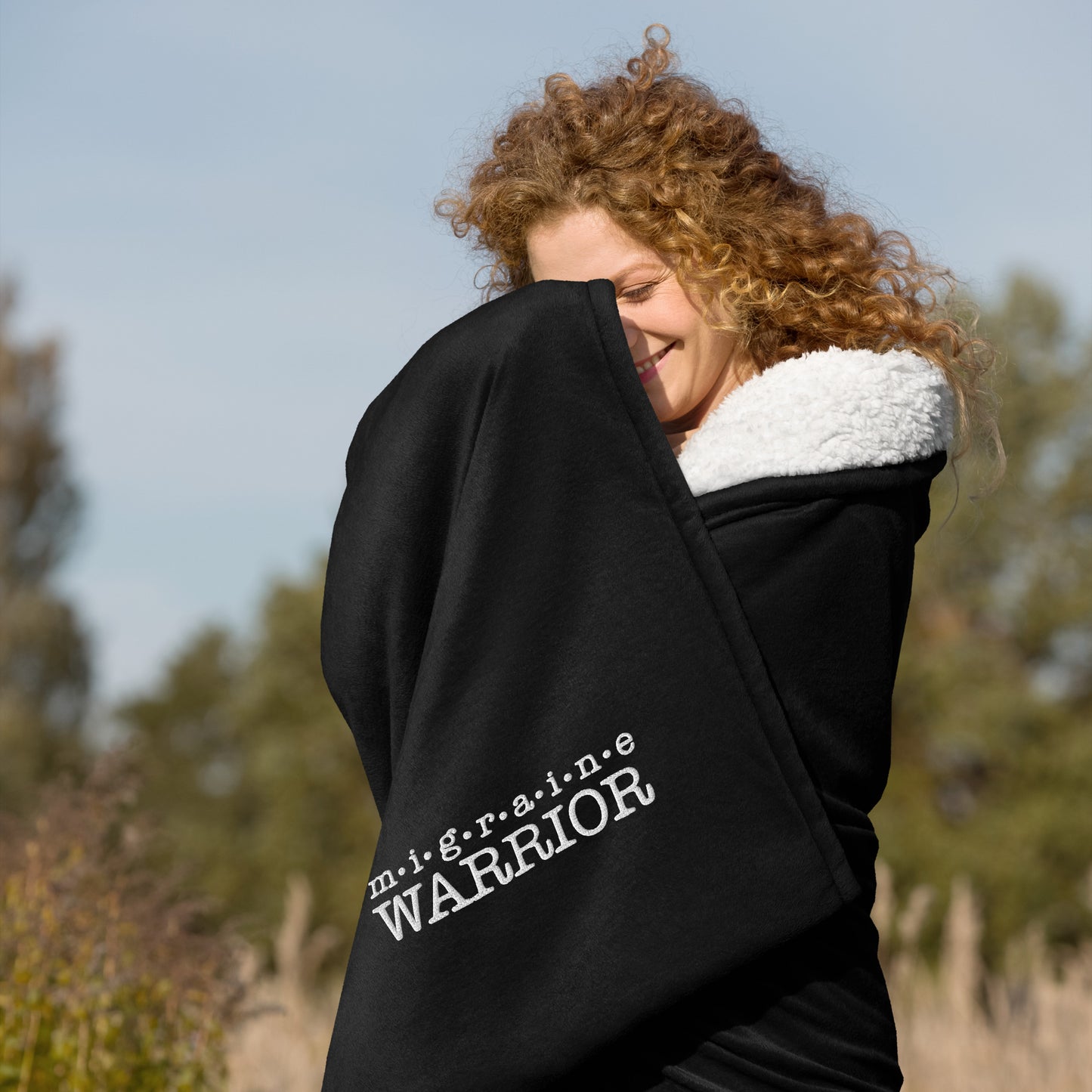 Migraine Warrior Premium Sherpa Blanket