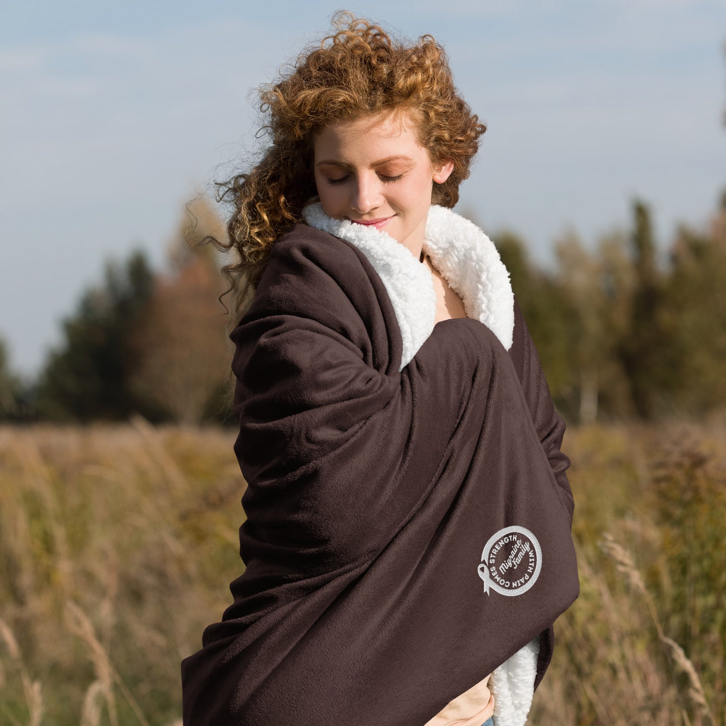 Migraine Family Premium Sherpa Blanket