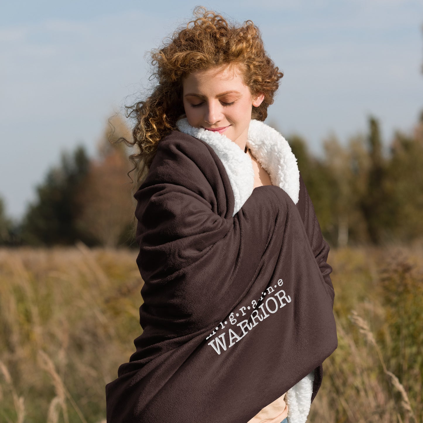 Migraine Warrior Premium Sherpa Blanket