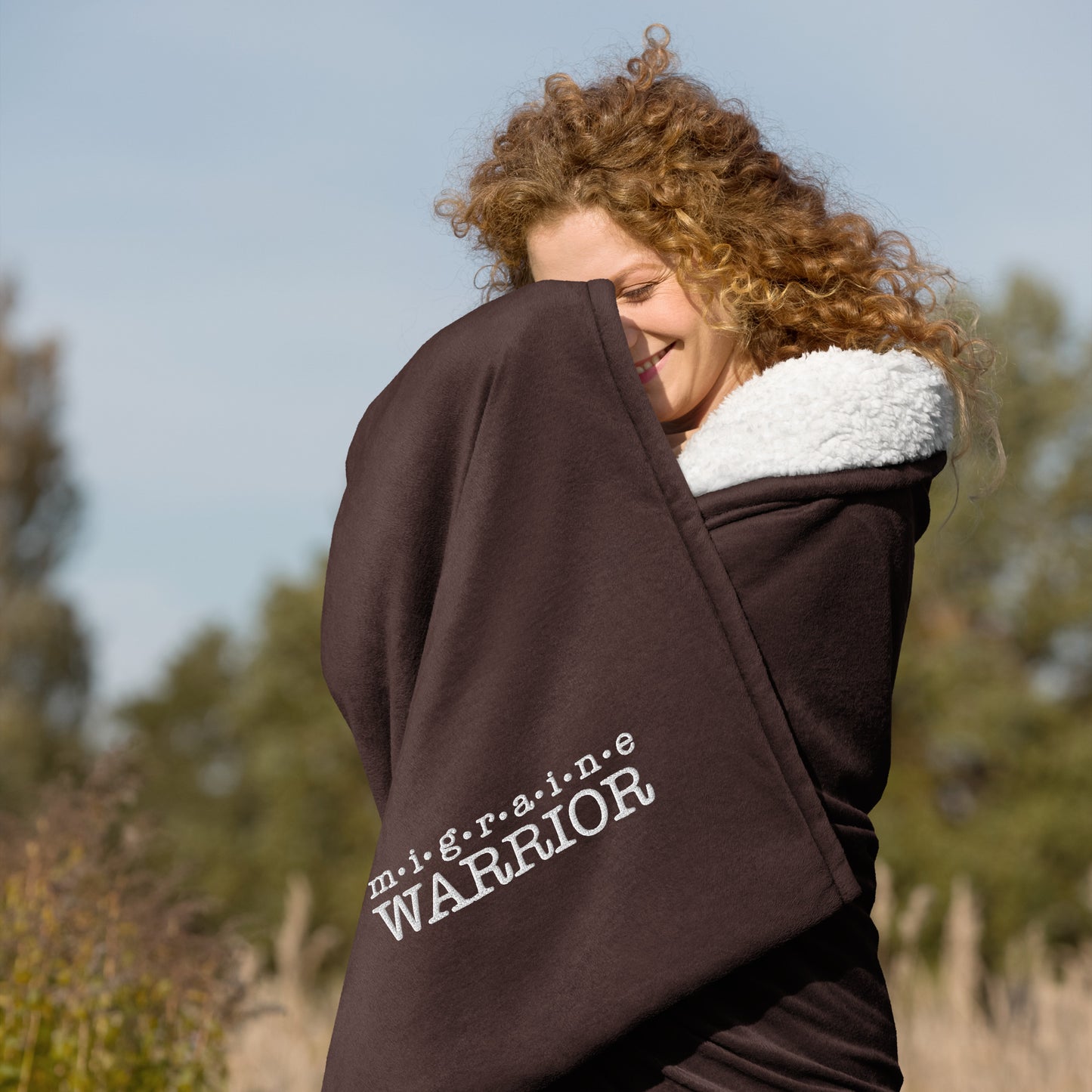 Migraine Warrior Premium Sherpa Blanket