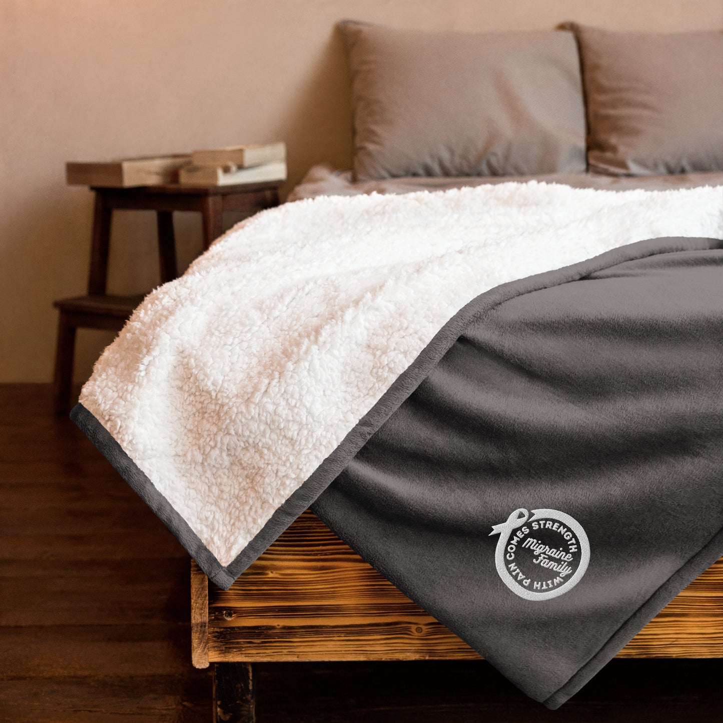 Migraine Family Premium Sherpa Blanket