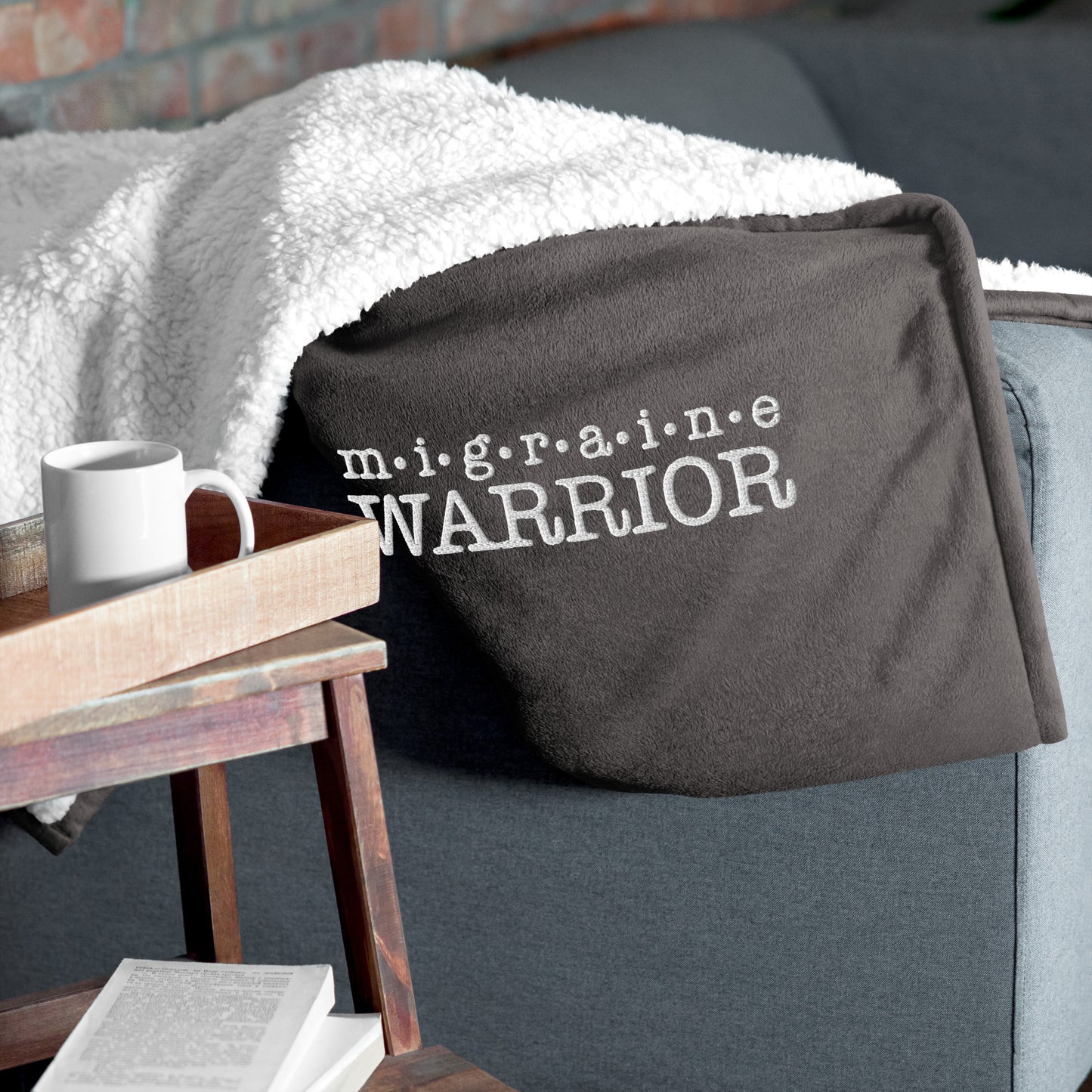 Migraine Warrior Premium Sherpa Blanket