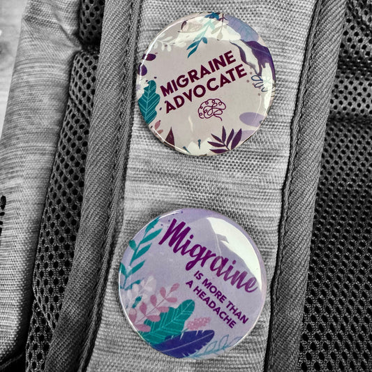 Migraine Advocate Button 2-Pack (1-1/2 inch)