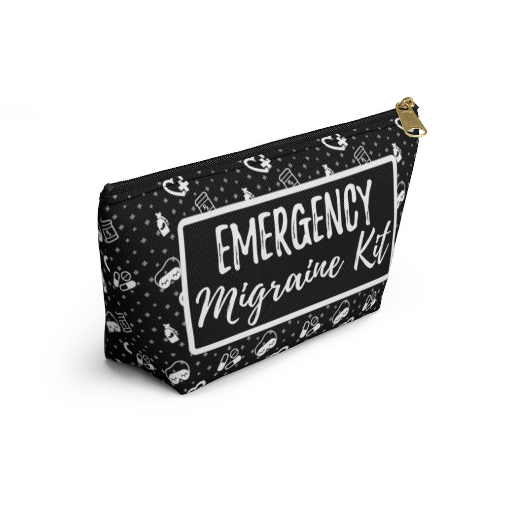 Emergency Migraine Kit Pouch (Black) - Achy Smile Shop