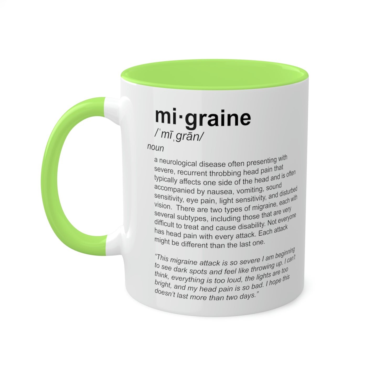 Migraine Definition Mug, 11oz