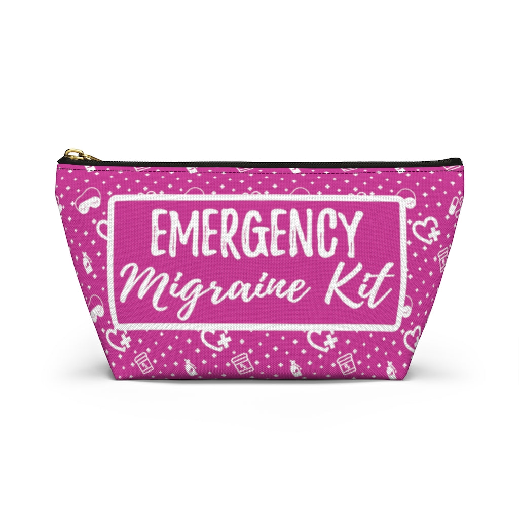 Emergency Migraine Kit Pouch (Bubble Gum) - Achy Smile Shop