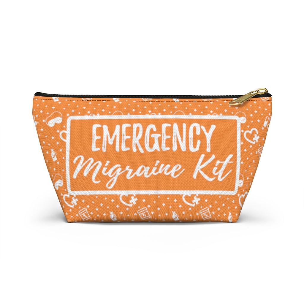 Emergency Migraine Kit Pouch (Tangerine) - Achy Smile Shop