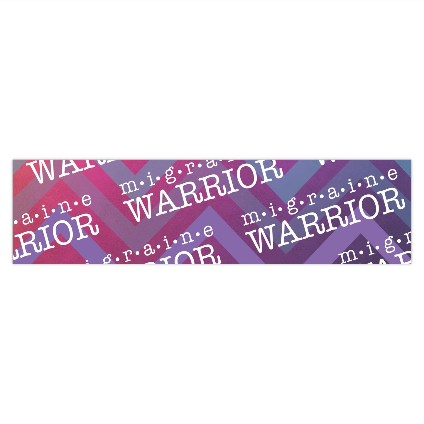 Migraine Warrior Zig Zag Bumper Stickers