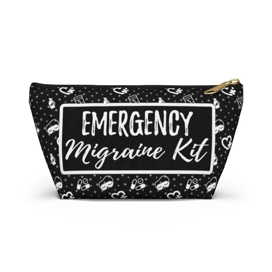 Emergency Migraine Kit Pouch (Black) - Achy Smile Shop