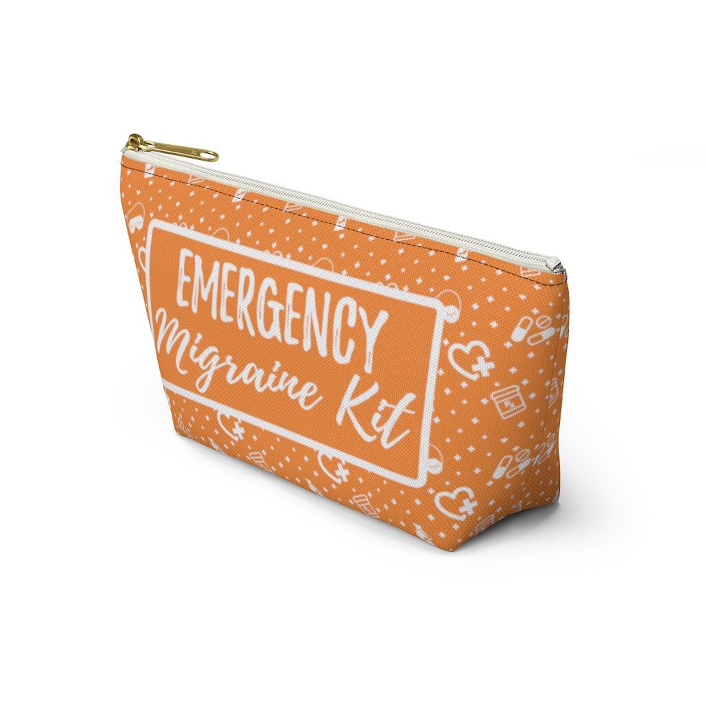 Emergency Migraine Kit Pouch (Tangerine) - Achy Smile Shop