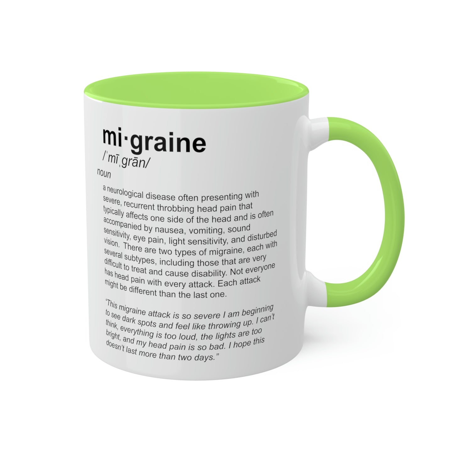 Migraine Definition Mug, 11oz