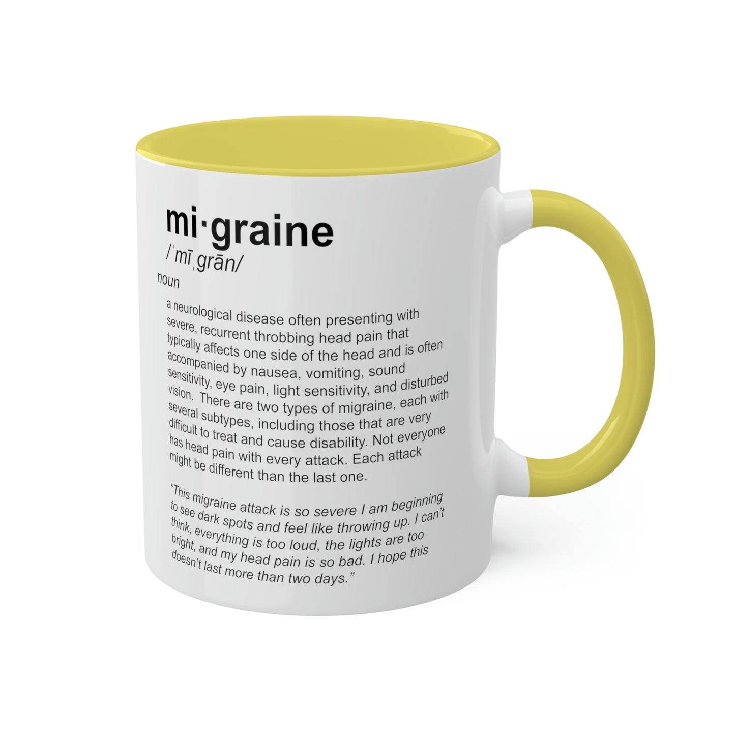 Migraine Definition Mug, 11oz