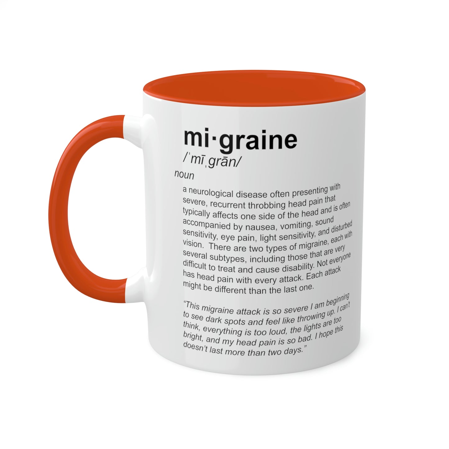 Migraine Definition Mug, 11oz