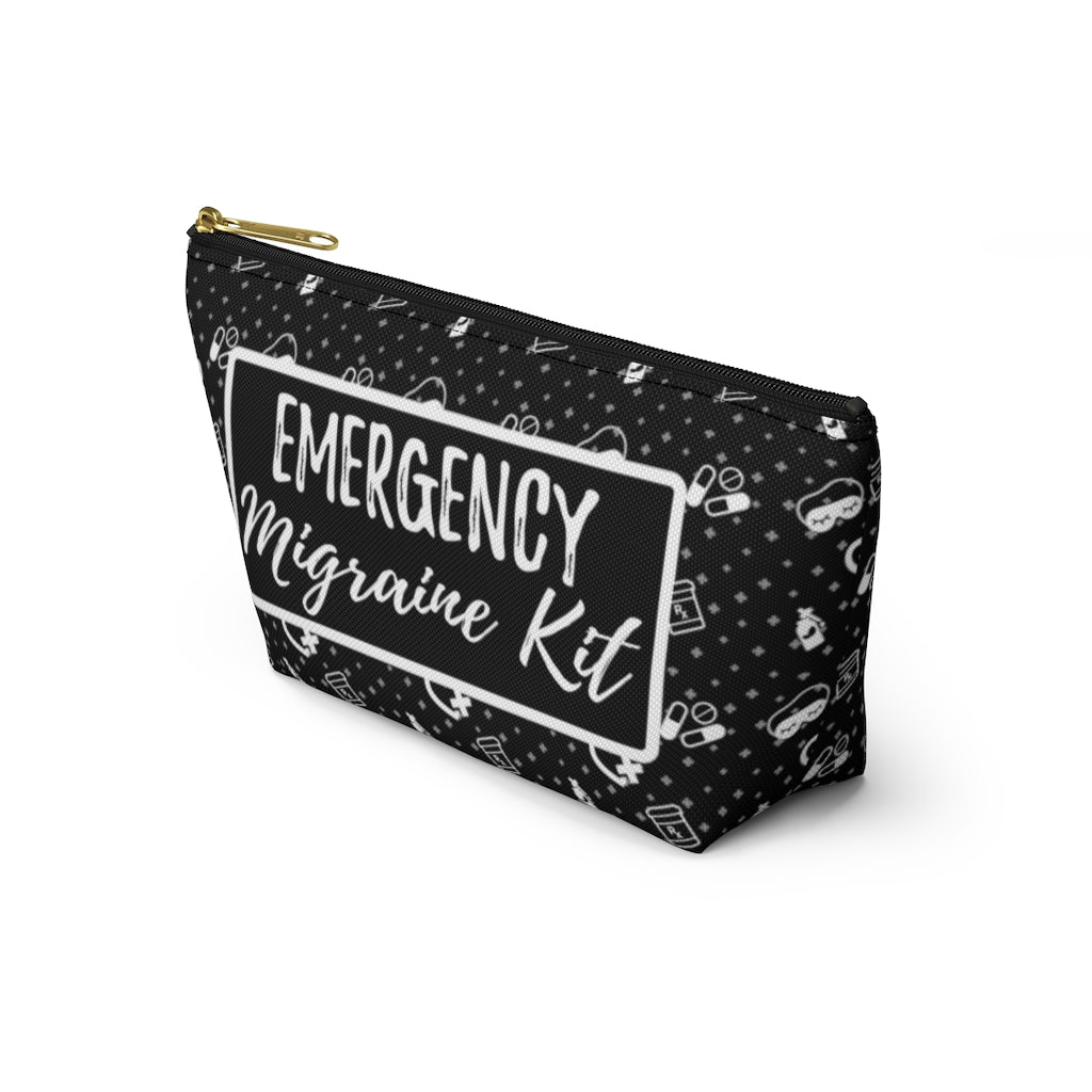 Emergency Migraine Kit Pouch (Black) - Achy Smile Shop