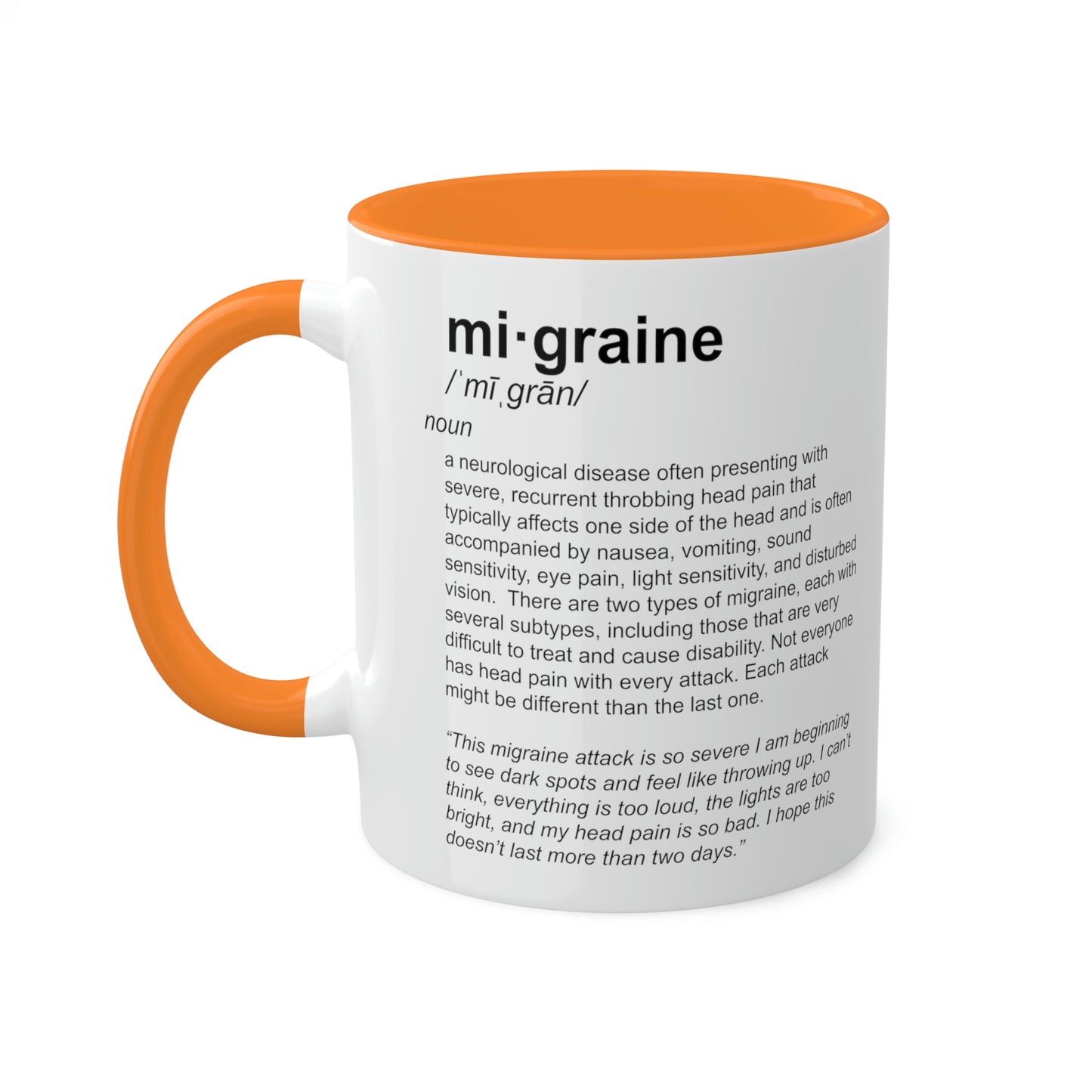 Migraine Definition Mug, 11oz