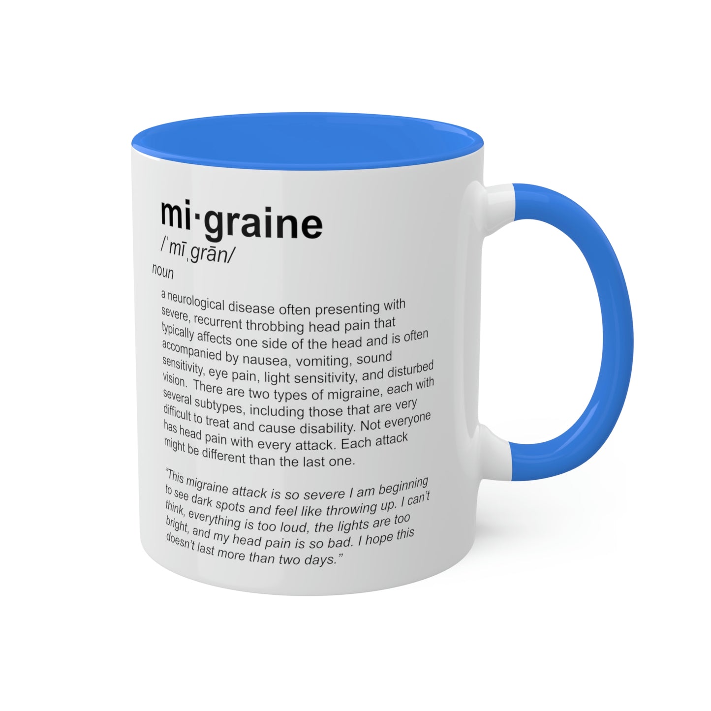 Migraine Definition Mug, 11oz