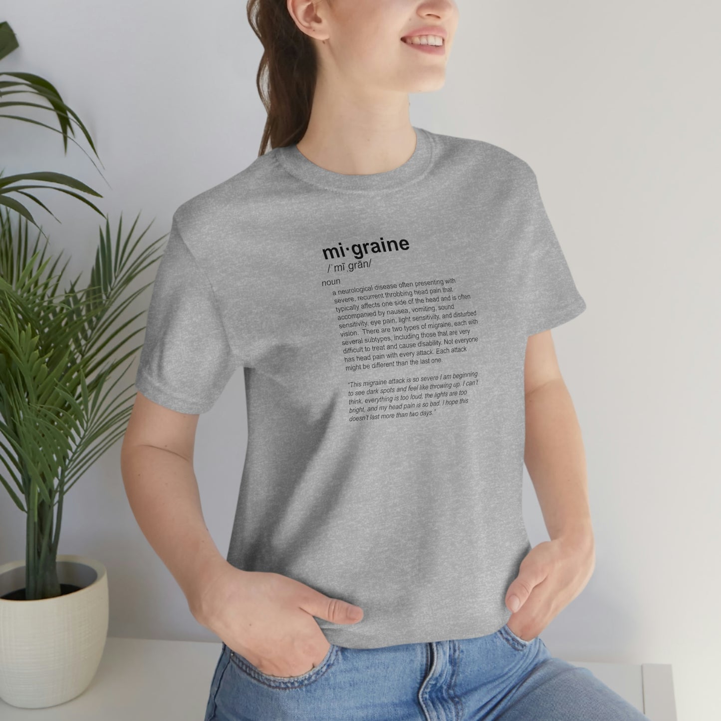 mi·graine Definition Tee