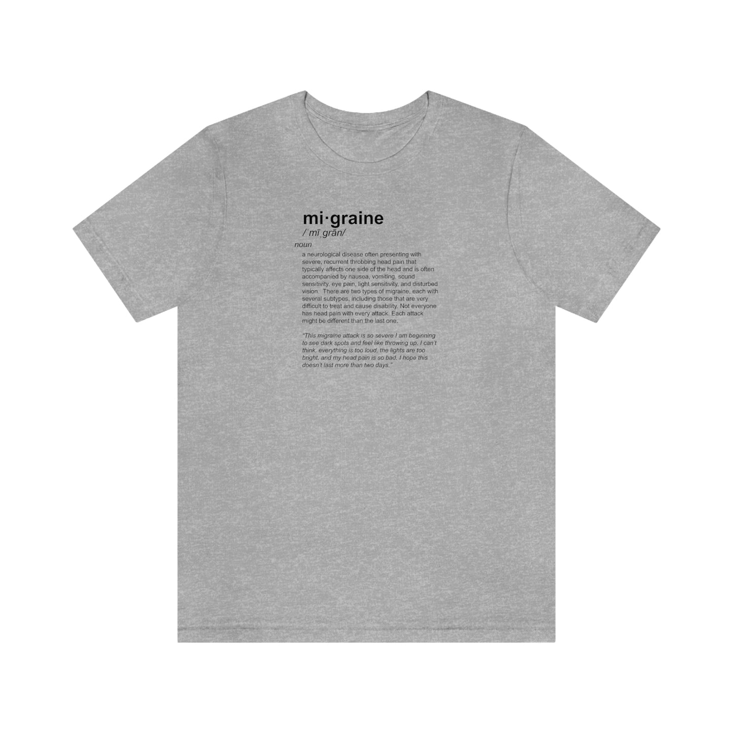 mi·graine Definition Tee