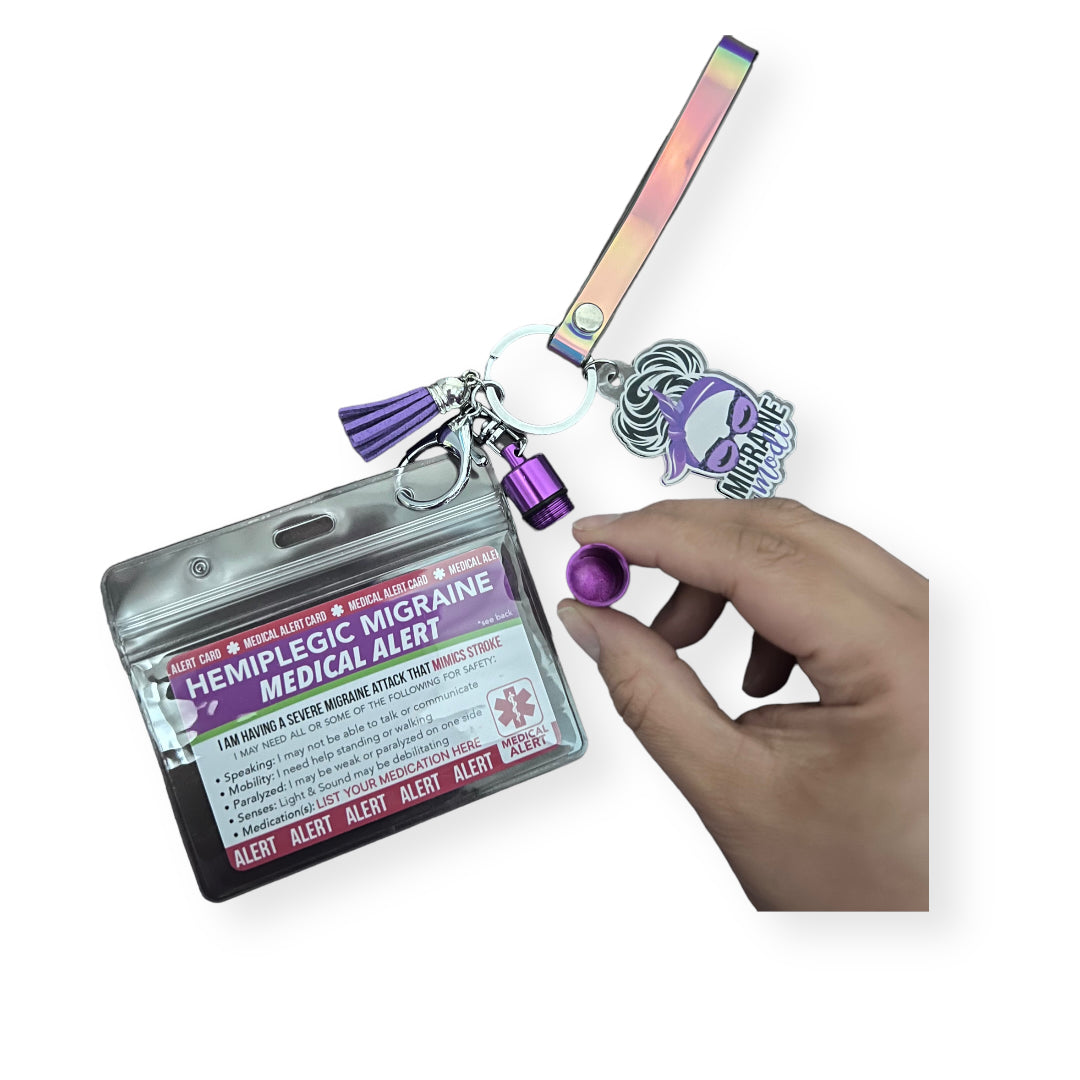 Alert Card Holder Hand Lanyard Keychain