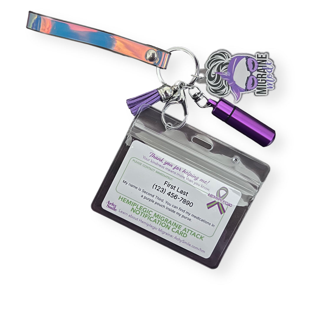 Alert Card Holder Hand Lanyard Keychain