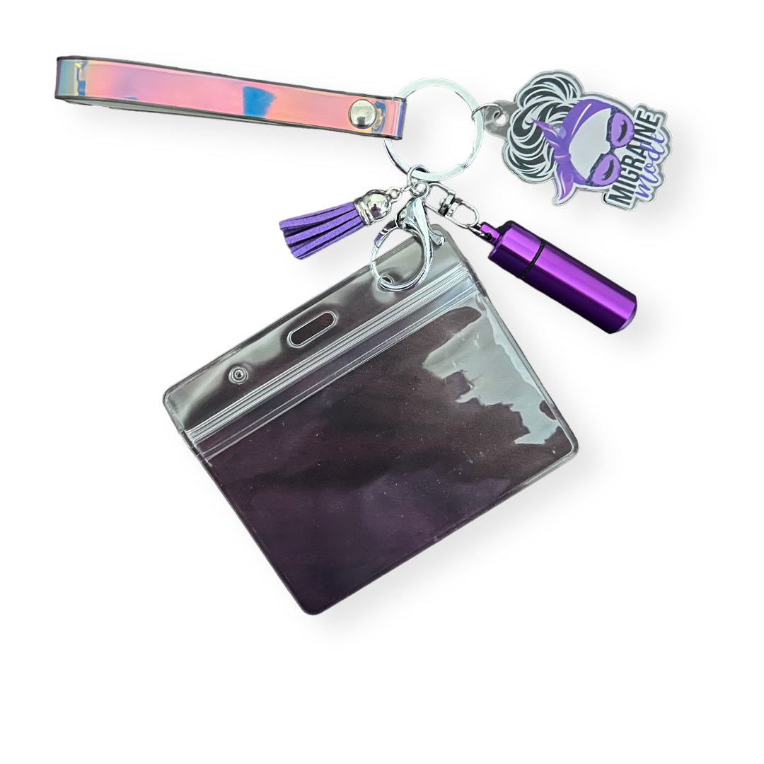 Alert Card Holder Hand Lanyard Keychain