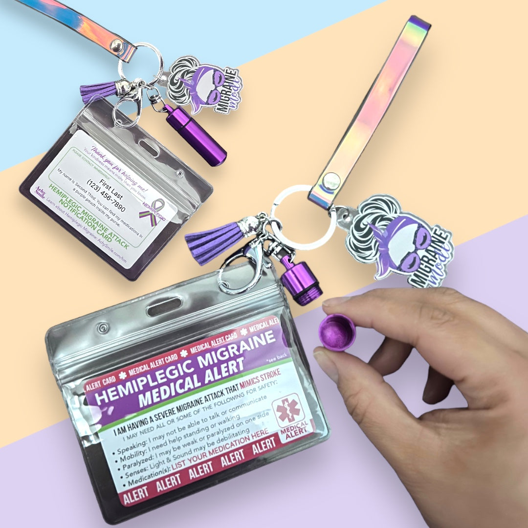 Alert Card Holder Hand Lanyard Keychain