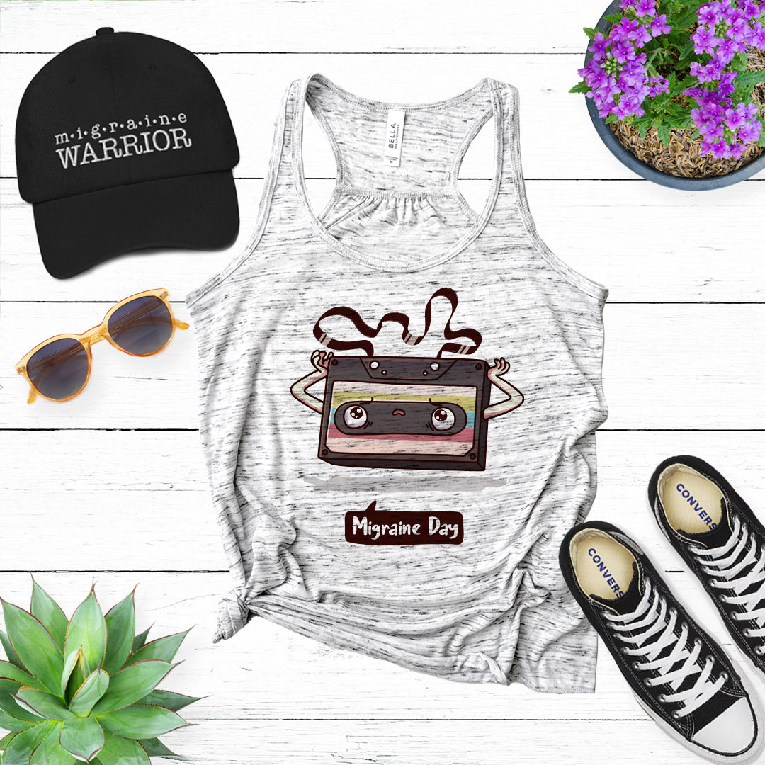 Migraine Day Cassette Racerback Tank - Achy Smile Shop