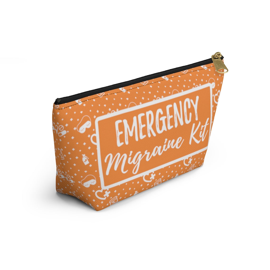 Emergency Migraine Kit Pouch (Tangerine) - Achy Smile Shop