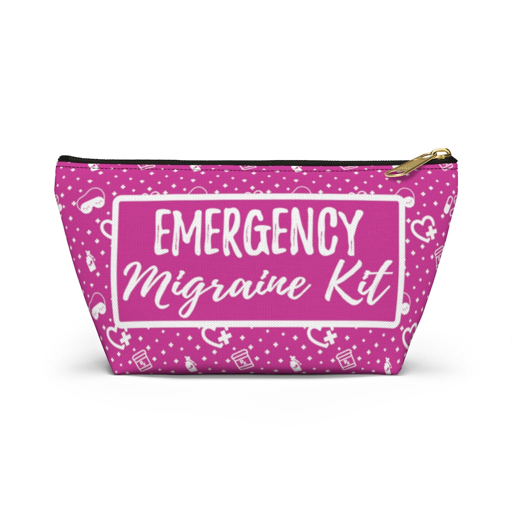 Emergency Migraine Kit Pouch (Bubble Gum) - Achy Smile Shop