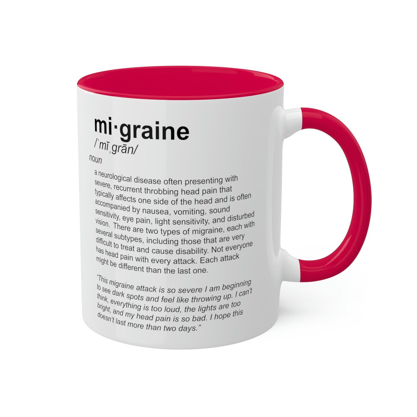 Migraine Definition Mug, 11oz