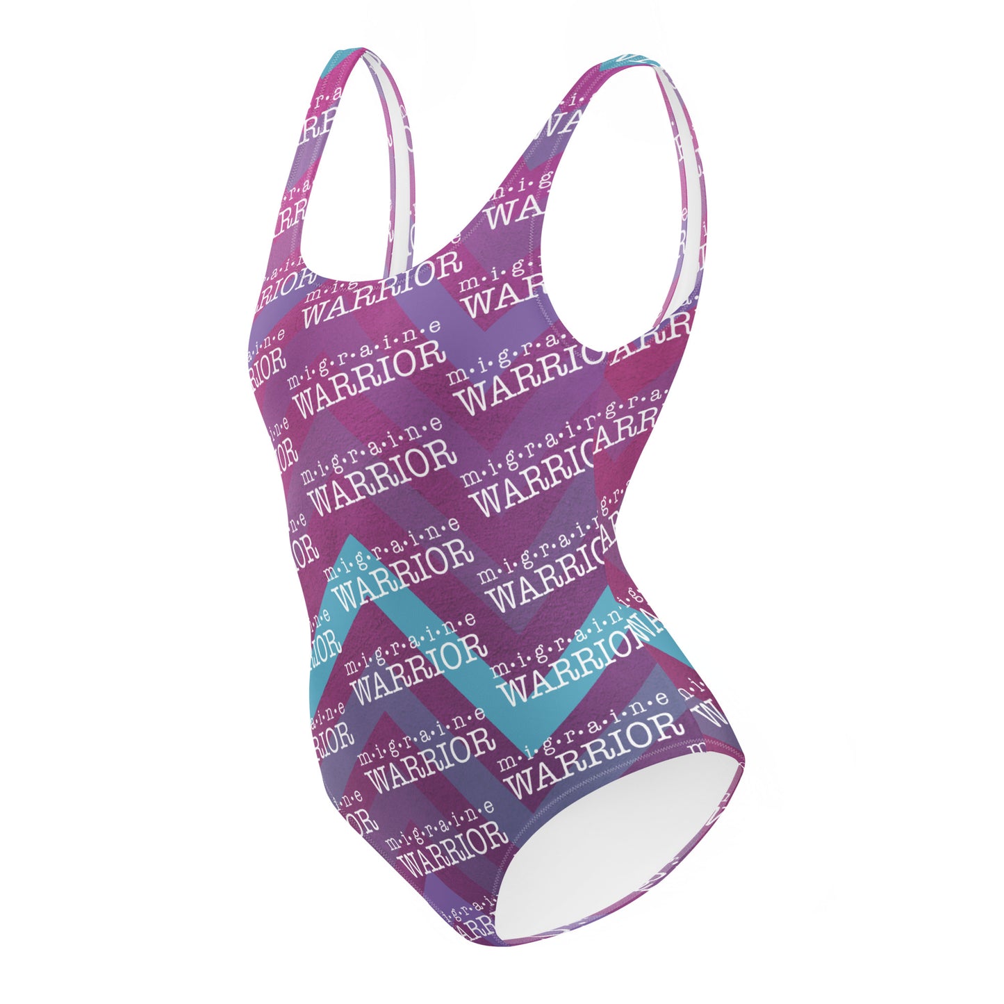 Migraine Warrior Zig Zag One-Piece Swimsuit