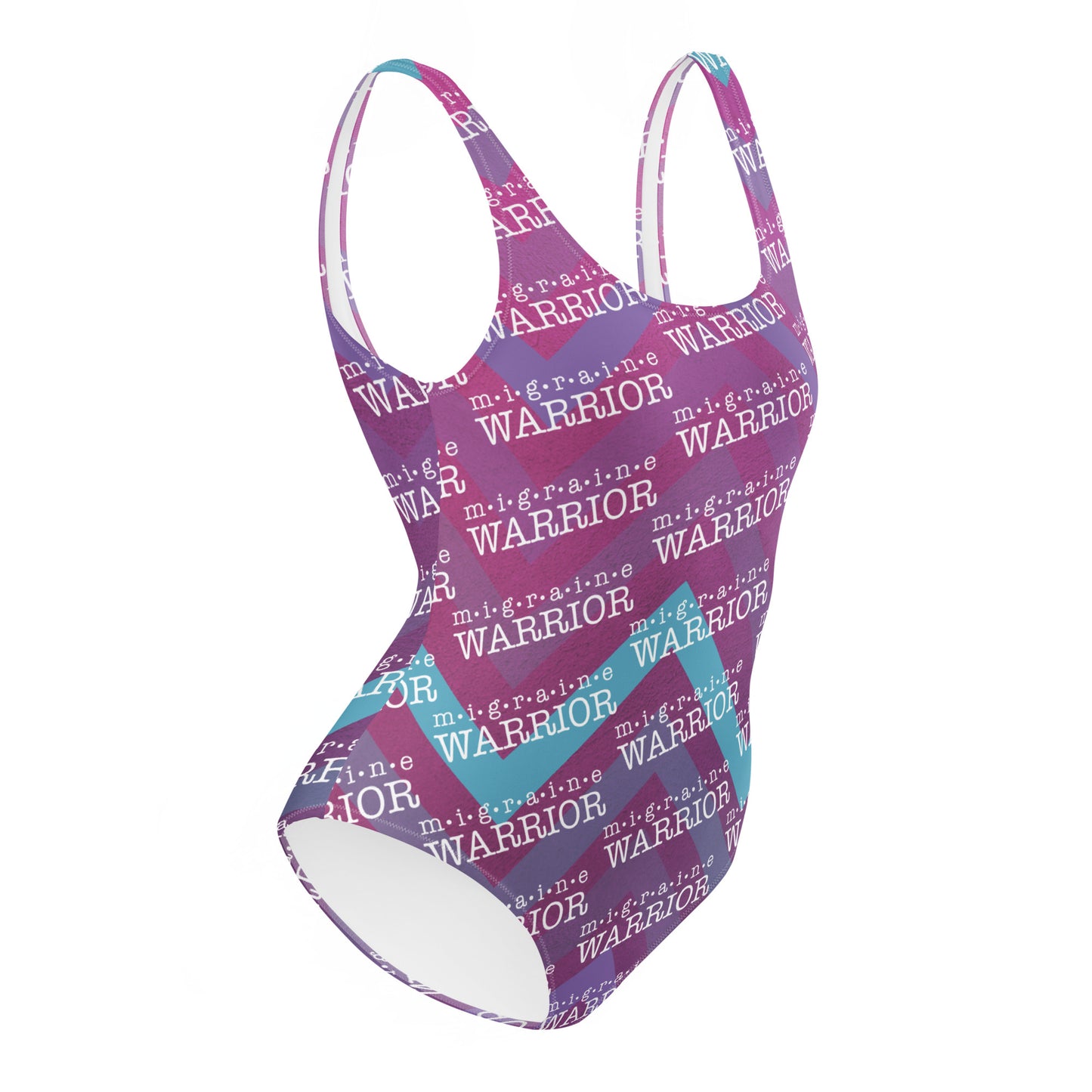 Migraine Warrior Zig Zag One-Piece Swimsuit