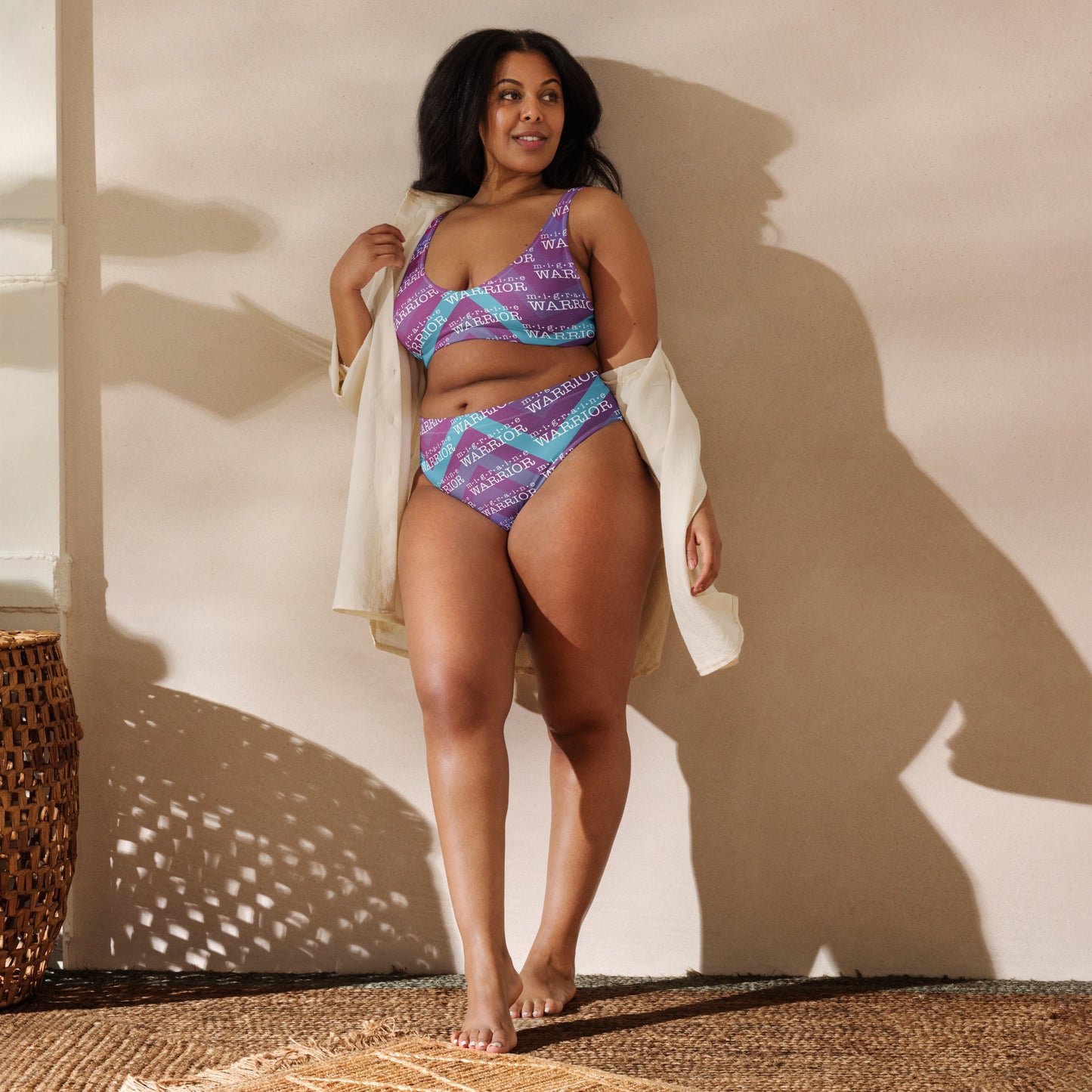 Migraine Warrior Zig Zag Recycled High-Waisted Bikini