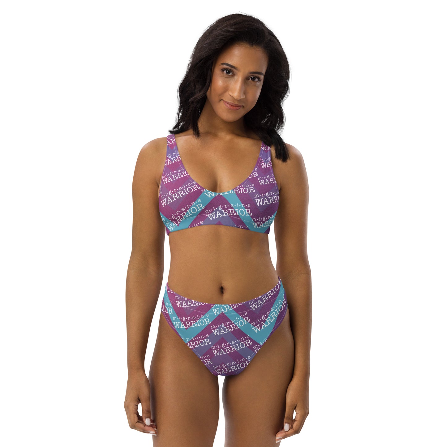 Migraine Warrior Zig Zag Recycled High-Waisted Bikini