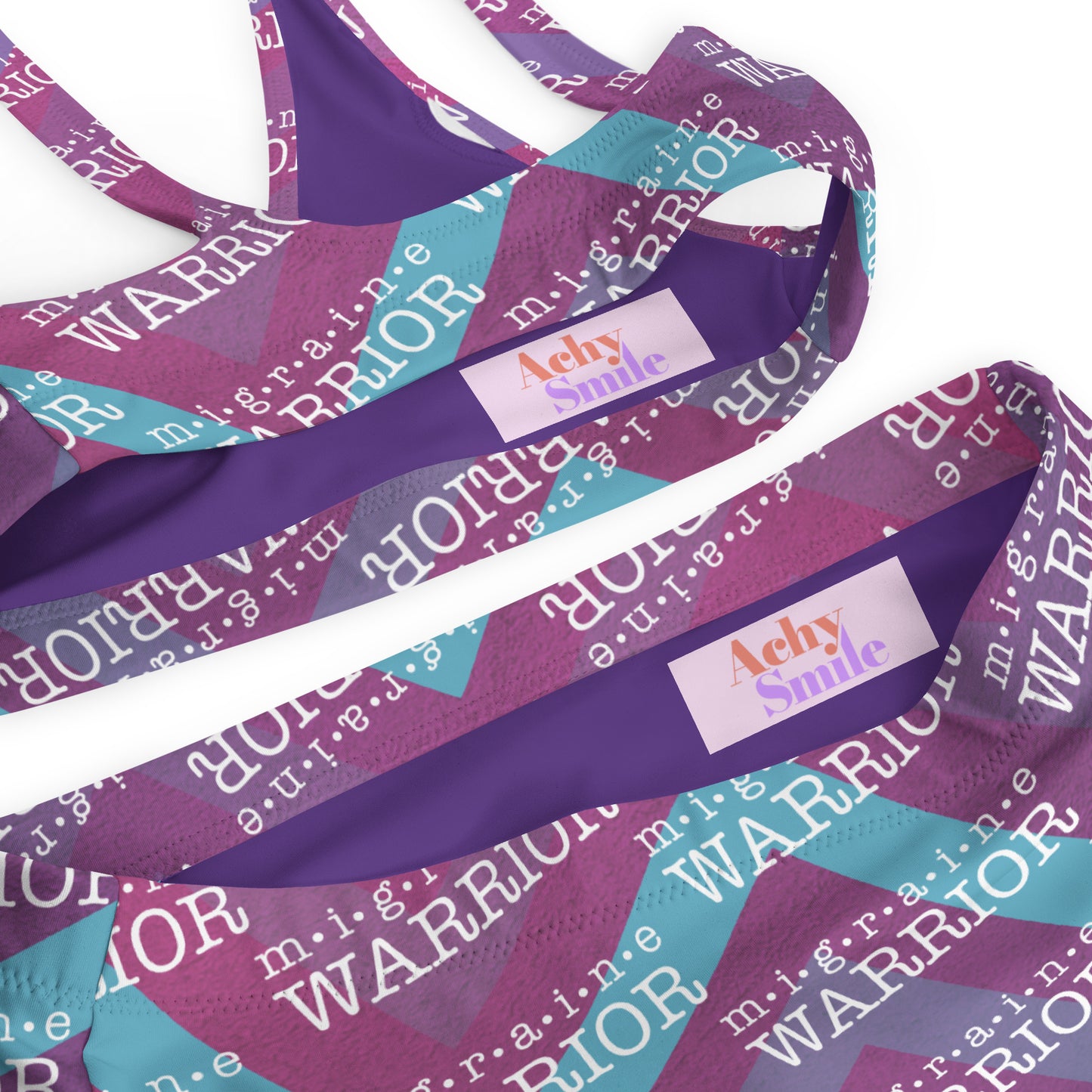 Migraine Warrior Zig Zag Recycled High-Waisted Bikini