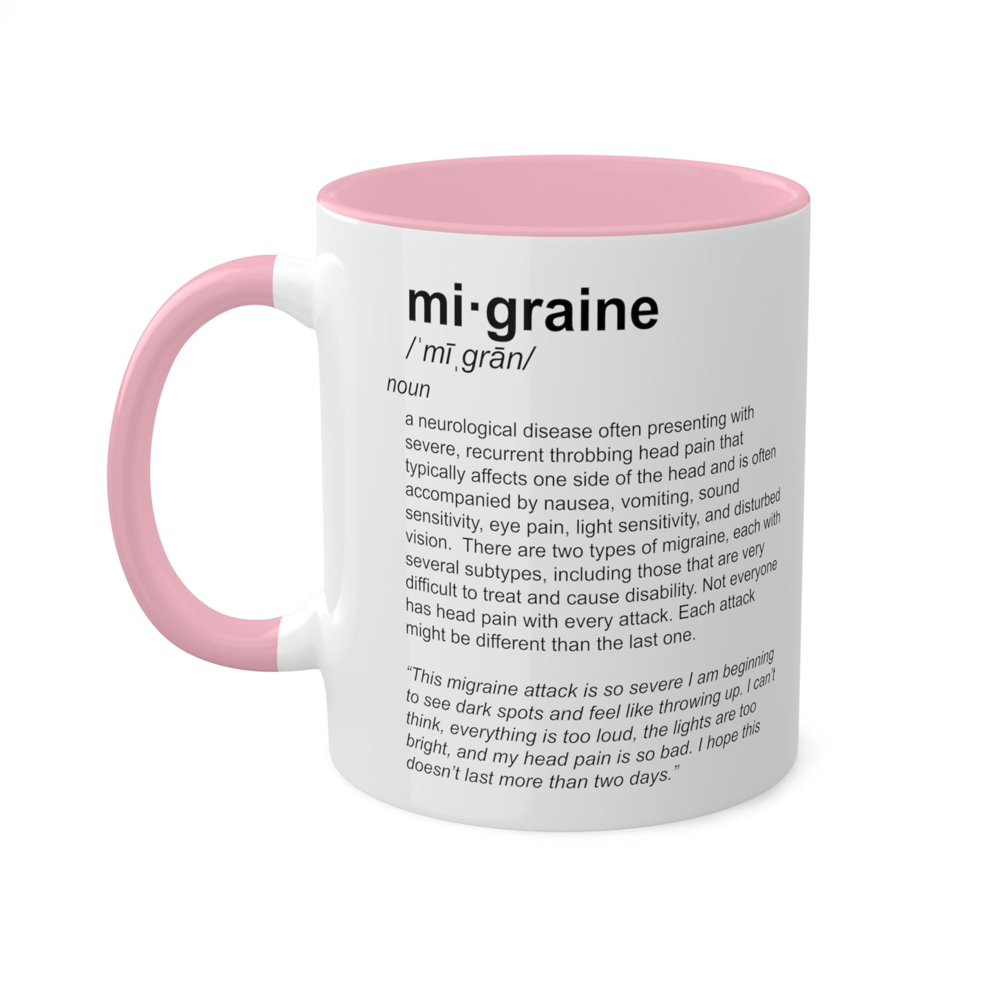 Migraine Definition Mug, 11oz