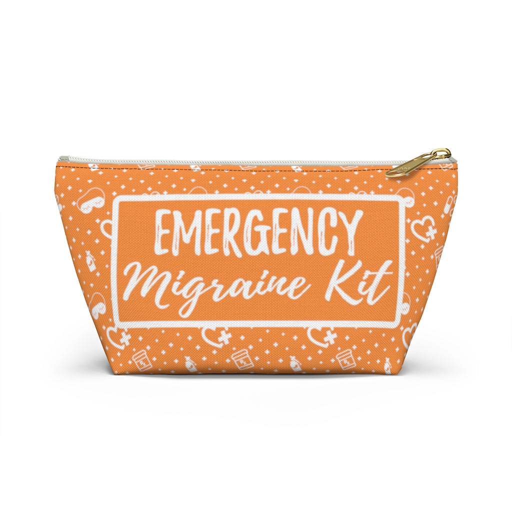 Emergency Migraine Kit Pouch (Tangerine) - Achy Smile Shop