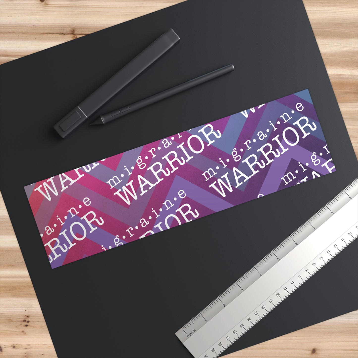 Migraine Warrior Zig Zag Bumper Stickers