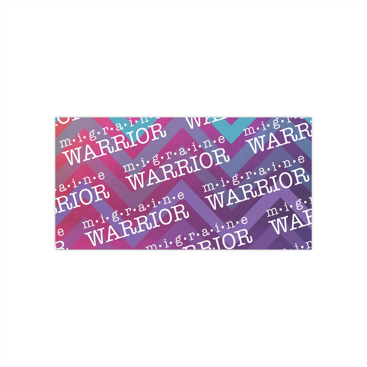 Migraine Warrior Zig Zag Bumper Stickers