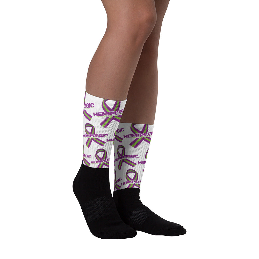 Hemiplegic Migraine Ribbon Socks - Achy Smile Shop